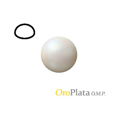 Freshwater Pearl, 5.75mm, Button, White