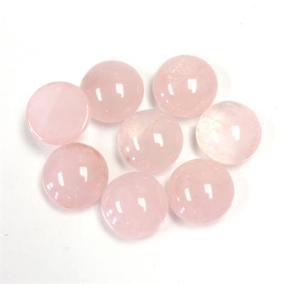 Rose Quartz, 10.0mm, Round, Cabochon, Pink