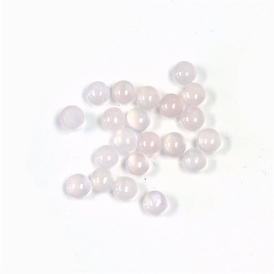 Rose Quartz, 4.0mm, Round, Cabochon, Pink