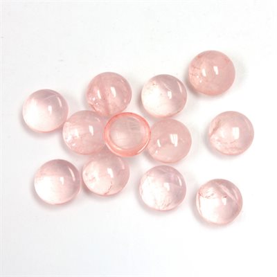 Pink Quartz, 7.0mm, Cabochon, Round