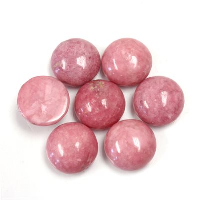 Rhodonite, 10.0mm, Round, Cabochon, Pink