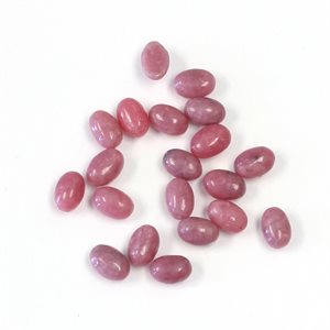 Rhodonite, 5mmx3mm, Oval, Cabochon, Pink