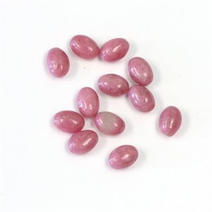 Rhodonite, 6mmx4mm, Oval, Cabochon, Pink