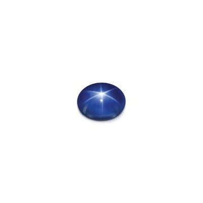 Sapphire, Star, Synthetic, 5.0mm, Round, Cabochon, Blue