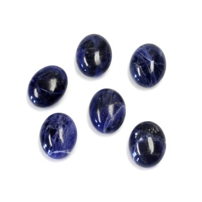 Sodalite 10mmx8mm, Oval, Cabochon, Blue