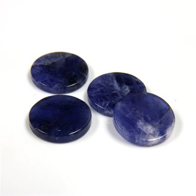 Sodalite, 12.0mm, Round, Flat, Blue