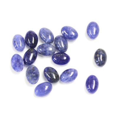 Sodalite 7mmx5mm, Oval, Cabochon, Blue