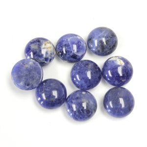 Sodalite, 8.0, Round, Cabochon, Blue