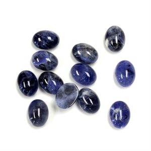 Sodalite 8mmx6mm, Oval, Cabochon, Blue