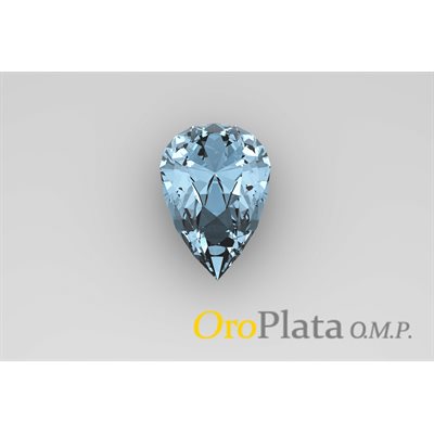 Suiss Blue Topaz, 8x6, pear, Blue